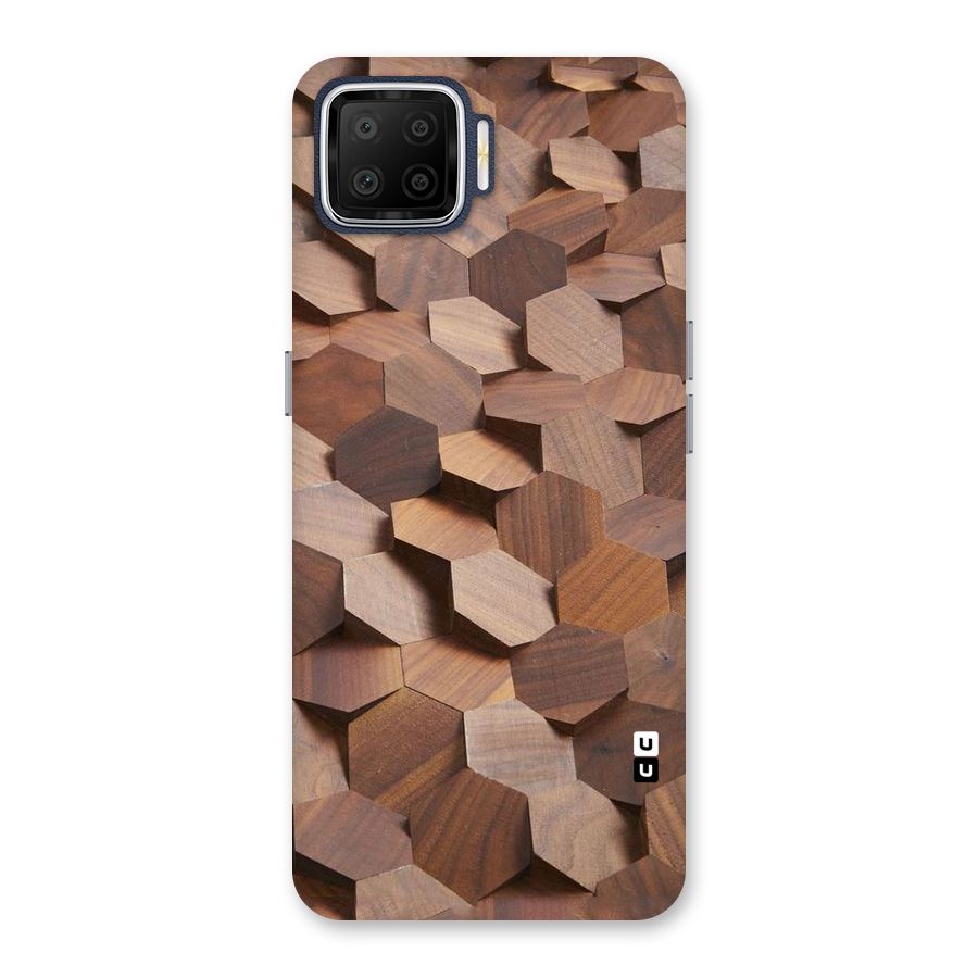Uplifted Wood Hexagons Back Case for Oppo F17