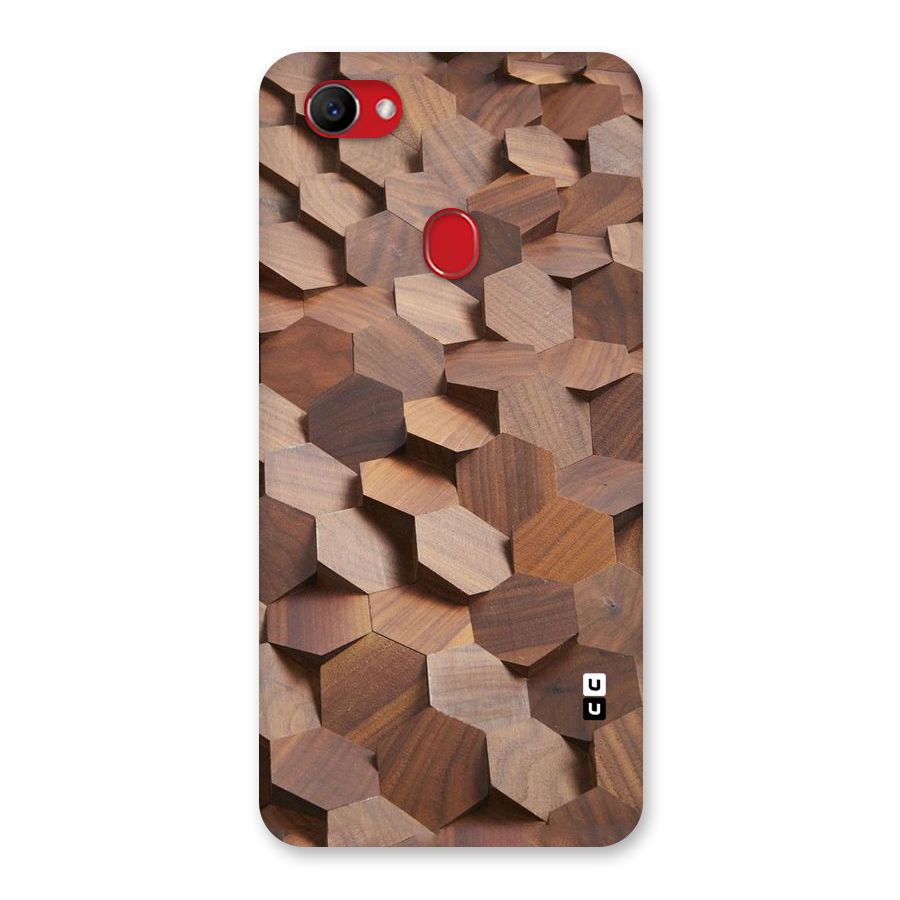 Uplifted Wood Hexagons Back Case for Oppo F7