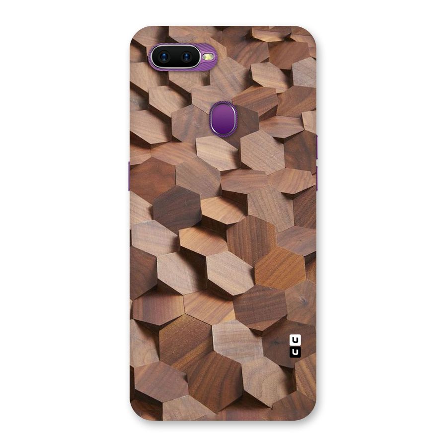 Uplifted Wood Hexagons Back Case for Oppo F9