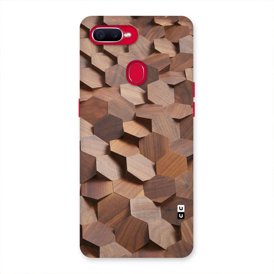Uplifted Wood Hexagons Back Case for Oppo F9 Pro