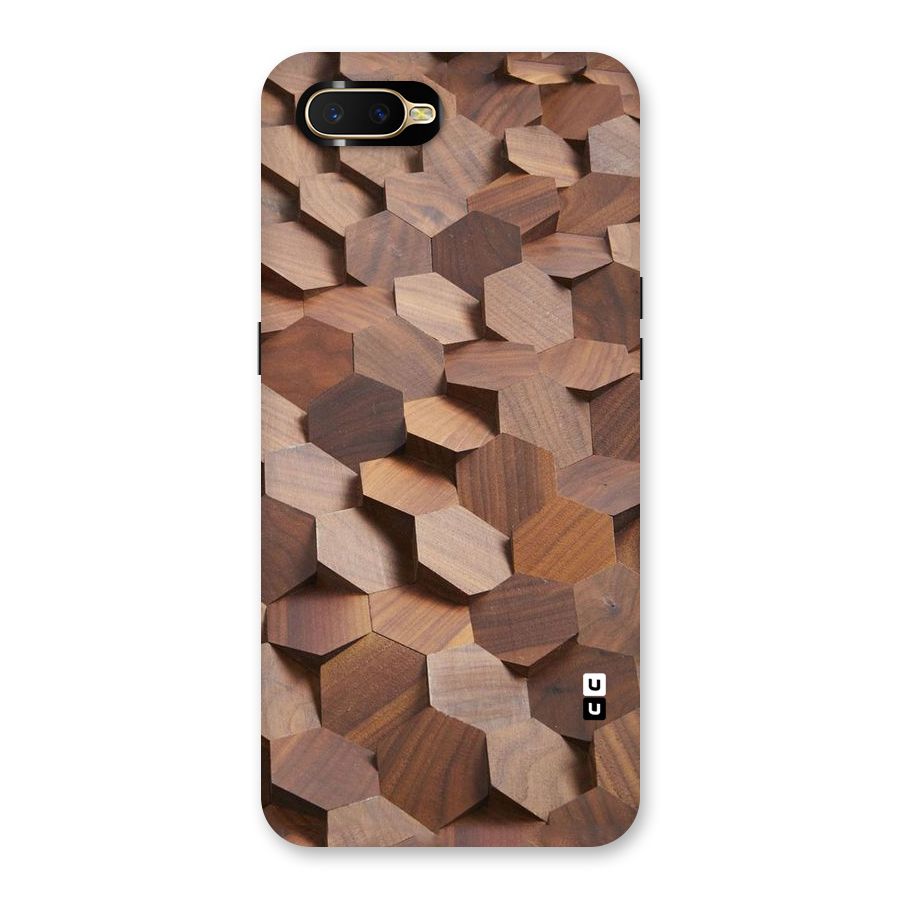 Uplifted Wood Hexagons Back Case for Oppo K1