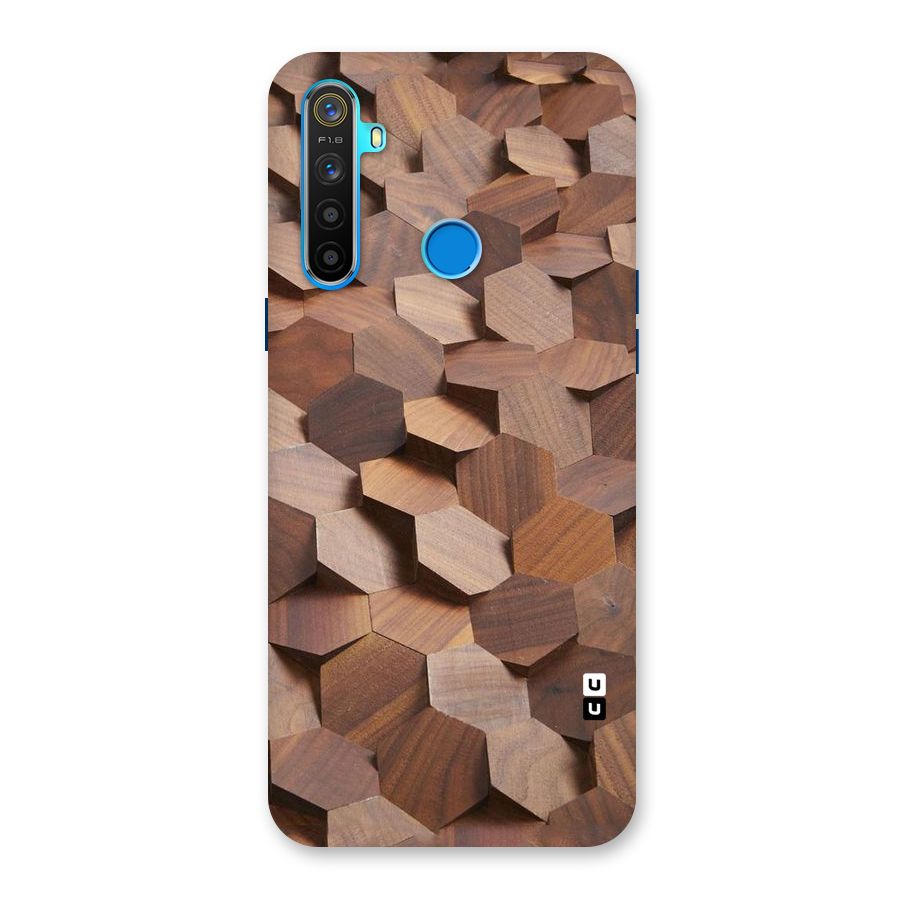 Uplifted Wood Hexagons Back Case for Realme 5
