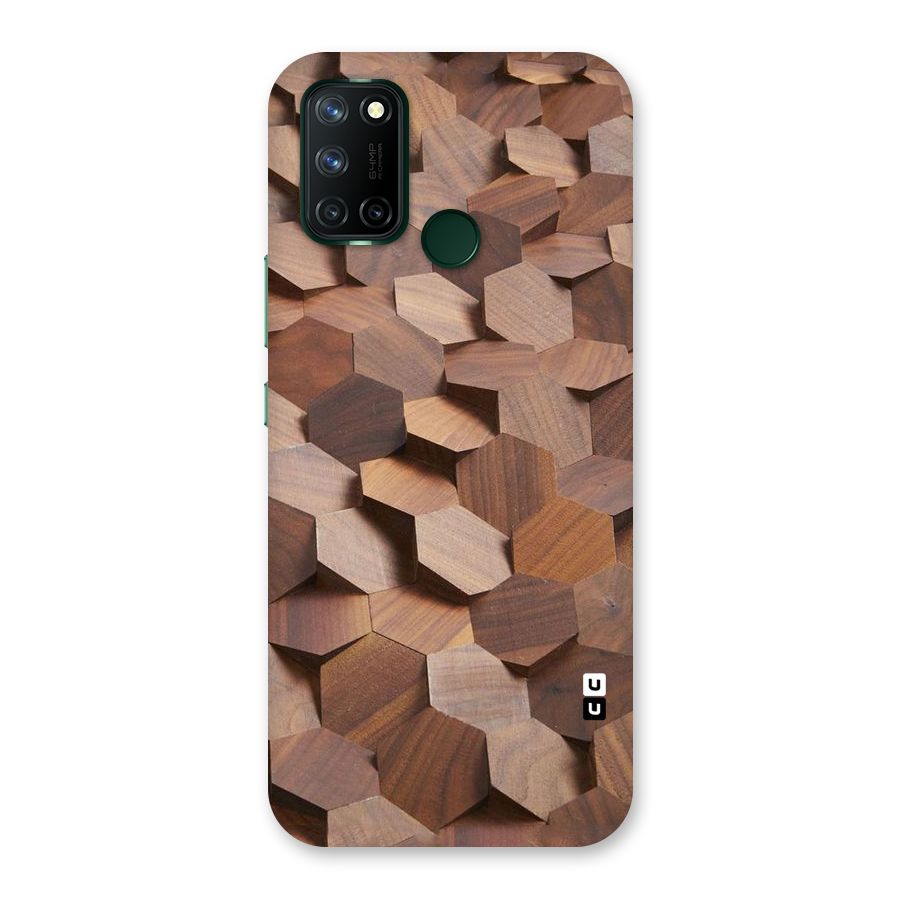 Uplifted Wood Hexagons Back Case for Realme 7i