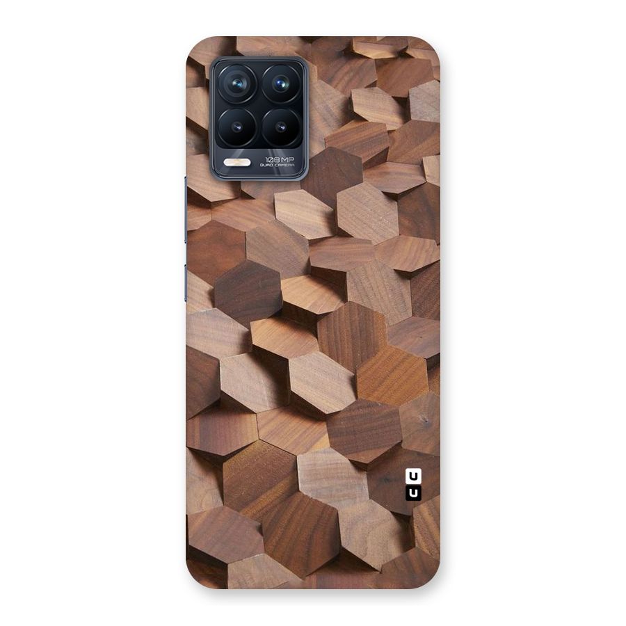 Uplifted Wood Hexagons Back Case for Realme 8 Pro