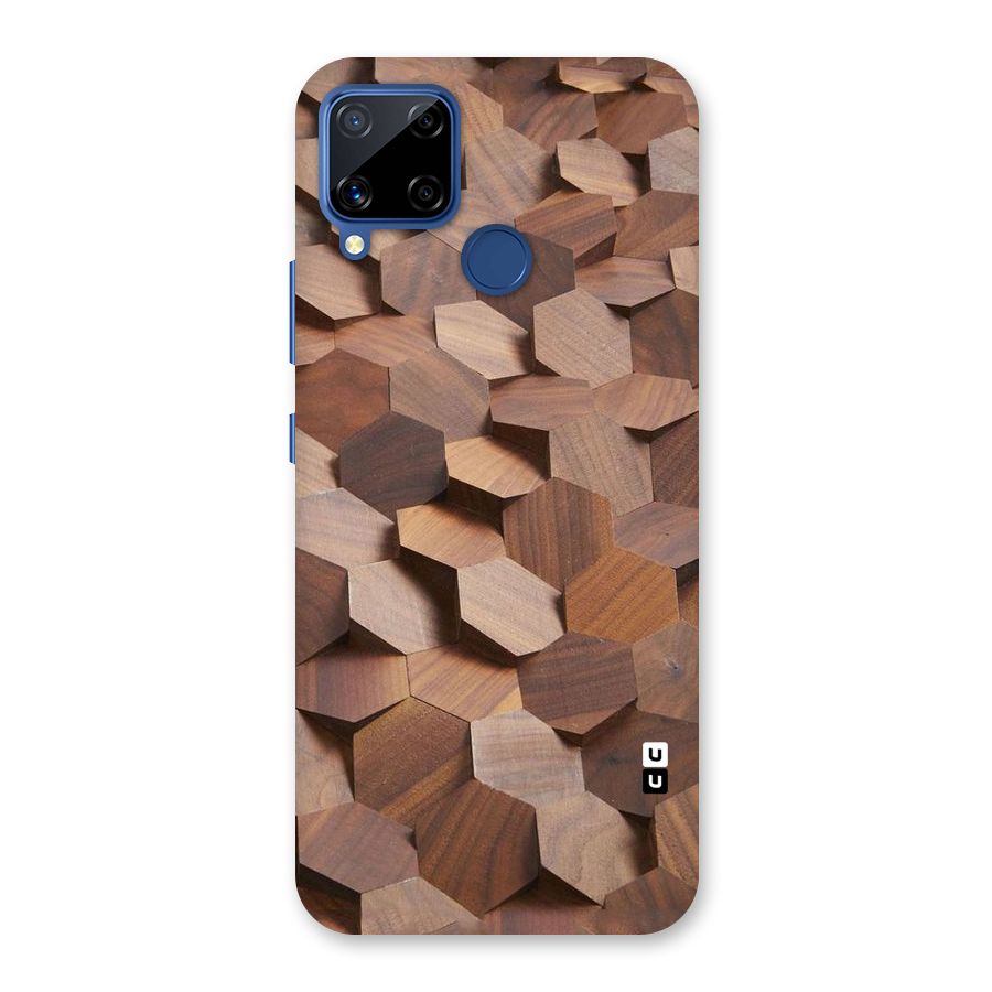 Uplifted Wood Hexagons Back Case for Realme C15