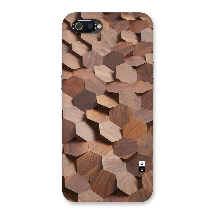 Uplifted Wood Hexagons Back Case for Realme C2