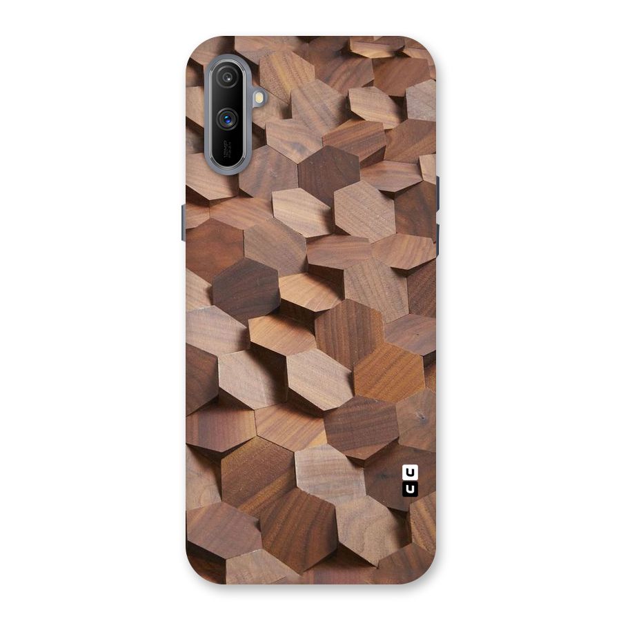 Uplifted Wood Hexagons Back Case for Realme C3