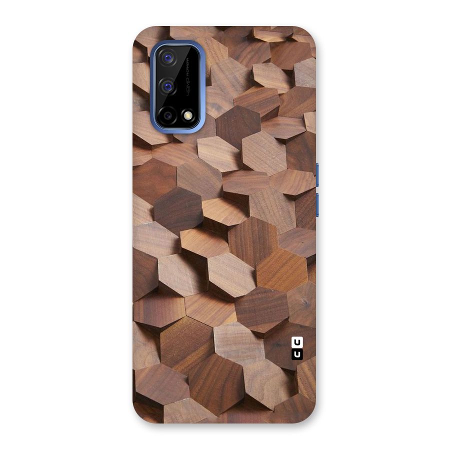 Uplifted Wood Hexagons Back Case for Realme Narzo 30 Pro