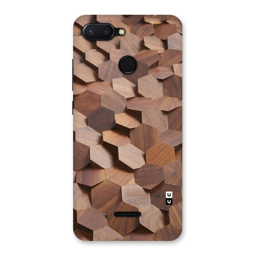 Uplifted Wood Hexagons Back Case for Redmi 6