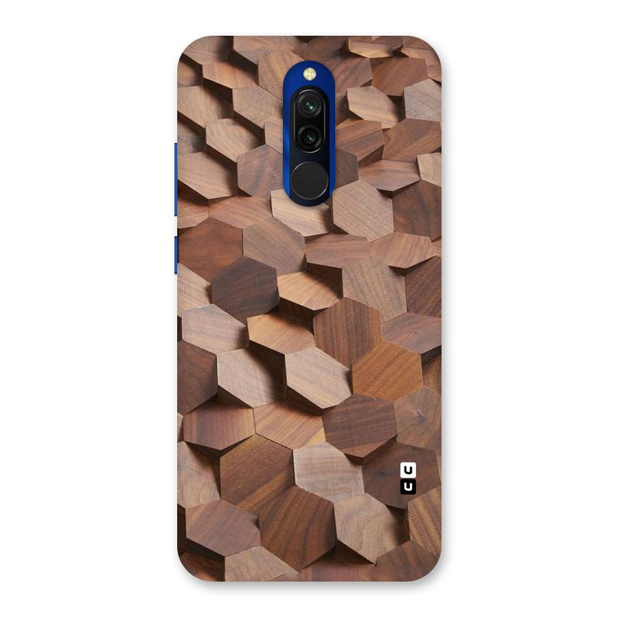 Uplifted Wood Hexagons Back Case for Redmi 8
