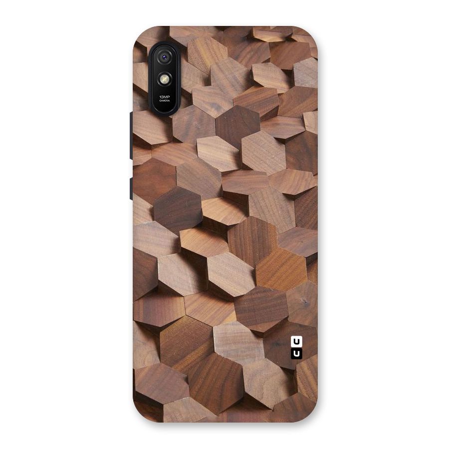 Uplifted Wood Hexagons Back Case for Redmi 9A