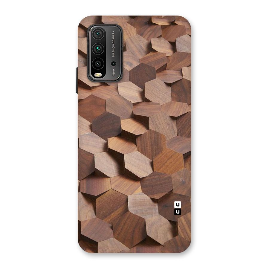 Uplifted Wood Hexagons Back Case for Redmi 9 Power