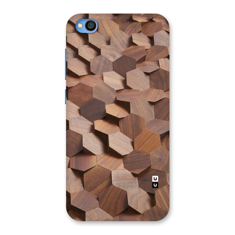 Uplifted Wood Hexagons Back Case for Redmi Go