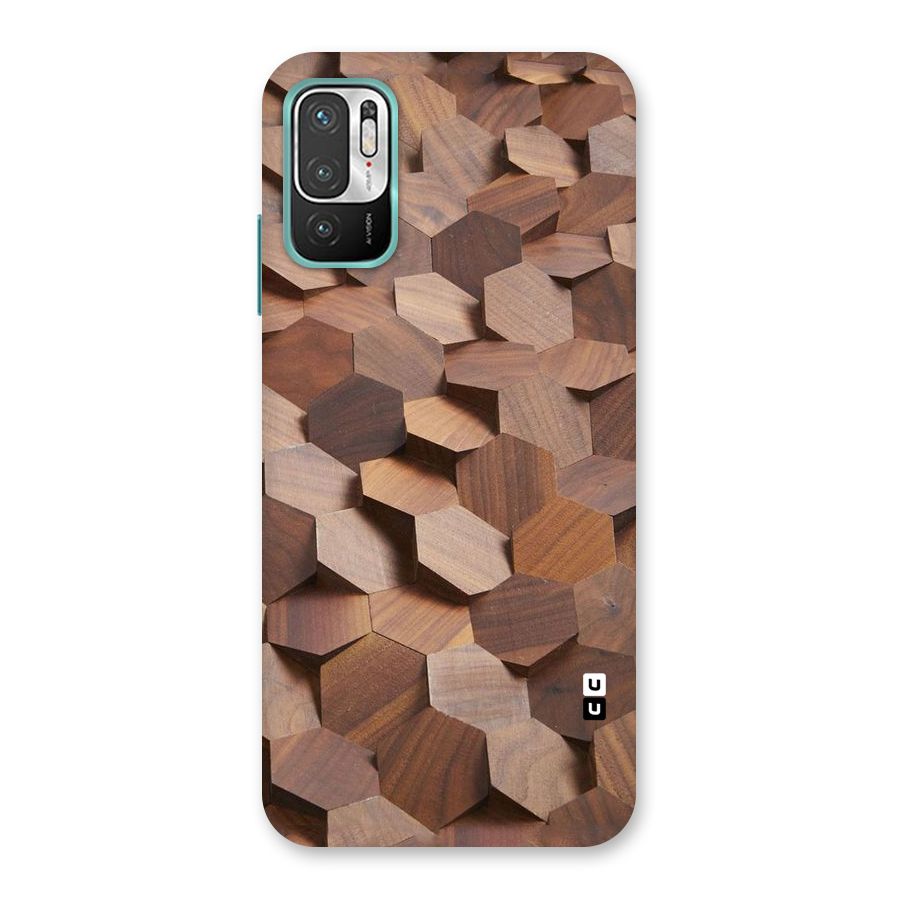 Uplifted Wood Hexagons Back Case for Redmi Note 10T 5G
