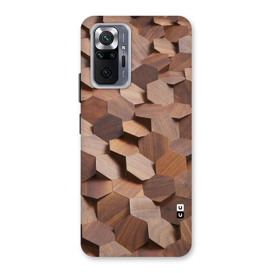 Uplifted Wood Hexagons Back Case for Redmi Note 10 Pro Max