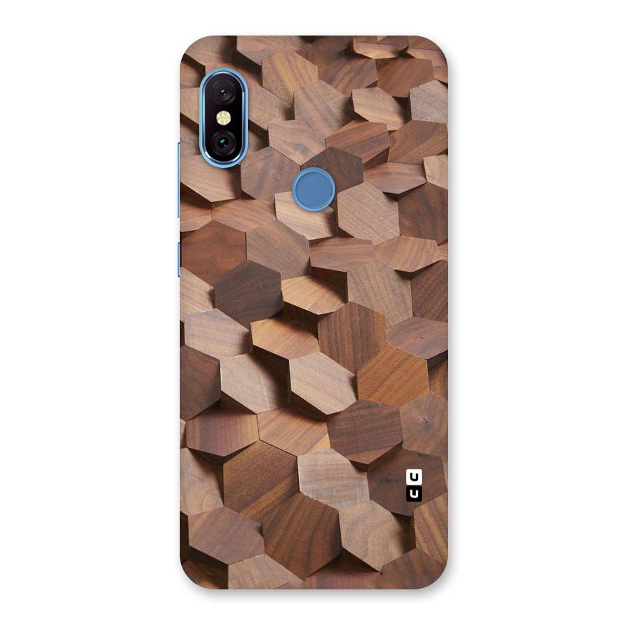 Uplifted Wood Hexagons Back Case for Redmi Note 6 Pro