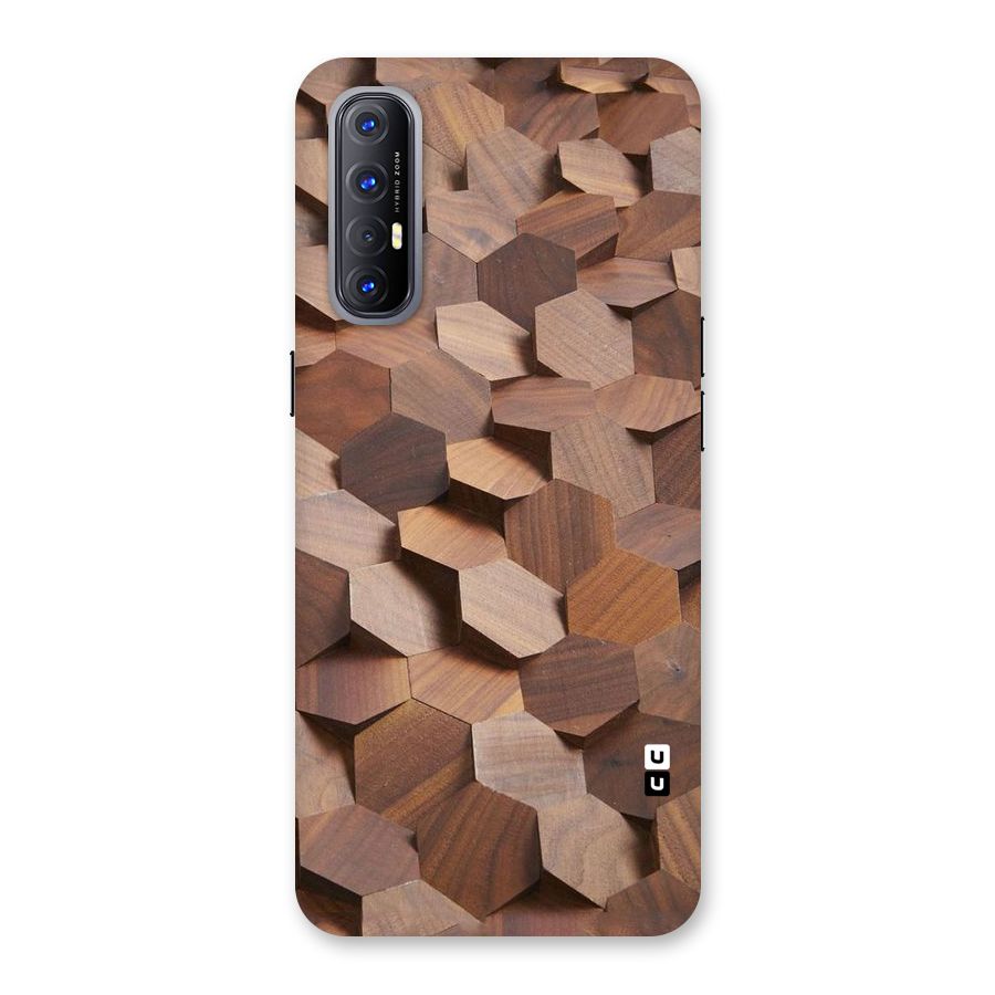 Uplifted Wood Hexagons Back Case for Reno3 Pro
