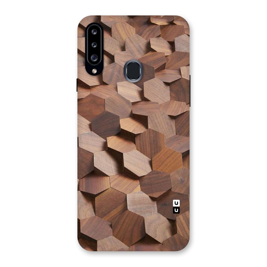 Uplifted Wood Hexagons Back Case for Samsung Galaxy A20s