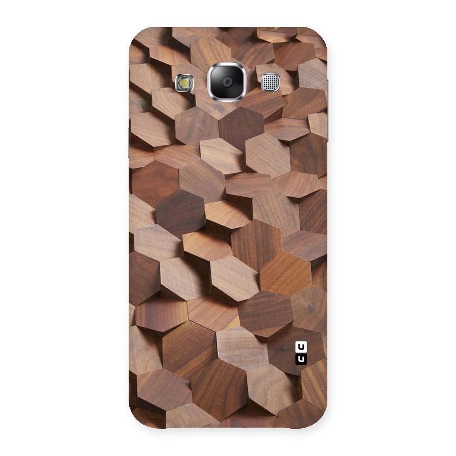 Uplifted Wood Hexagons Back Case for Samsung Galaxy E5