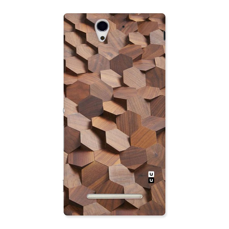 Uplifted Wood Hexagons Back Case for Sony Xperia C3