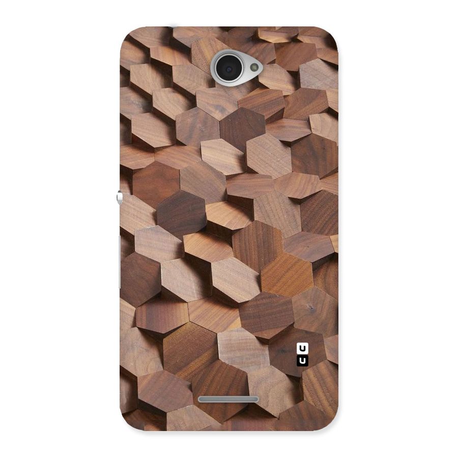 Uplifted Wood Hexagons Back Case for Sony Xperia E4