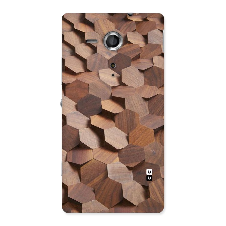Uplifted Wood Hexagons Back Case for Sony Xperia SP