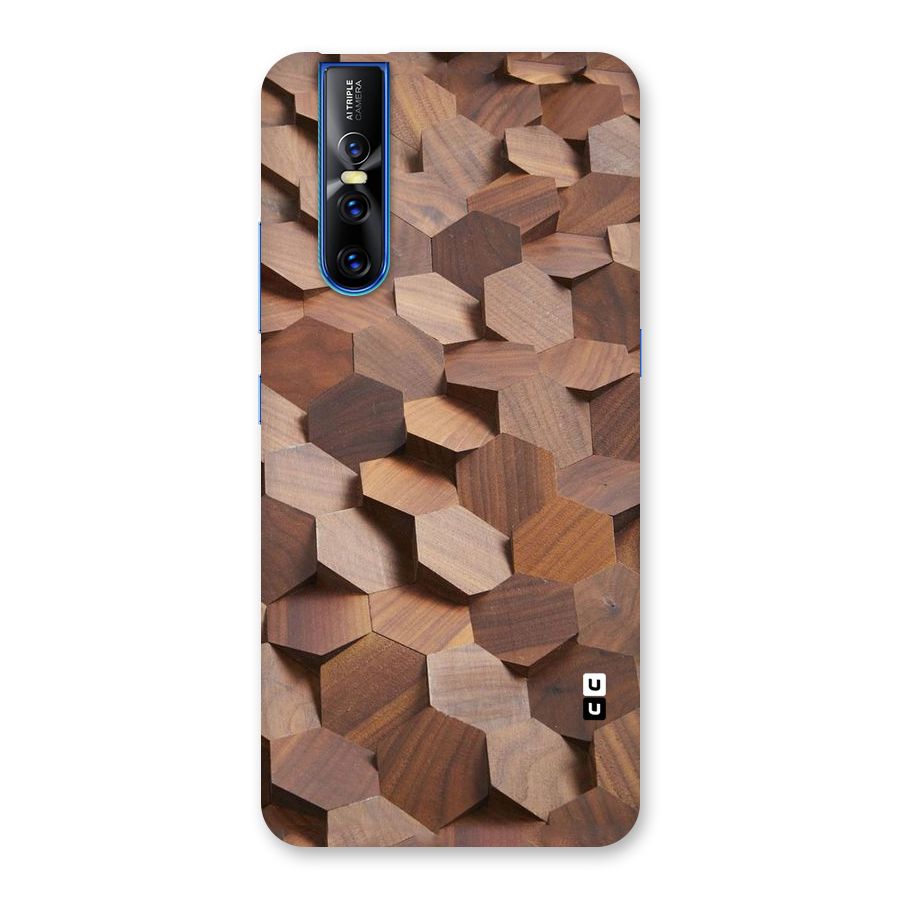 Uplifted Wood Hexagons Back Case for Vivo V15 Pro