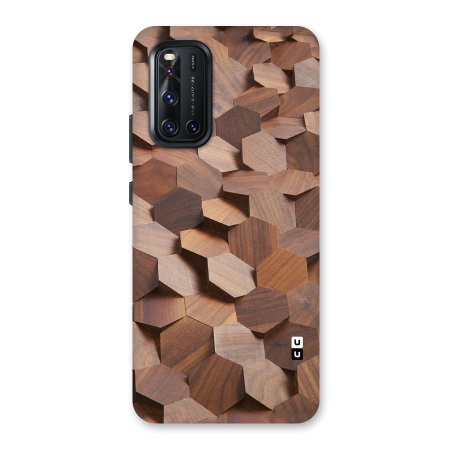 Uplifted Wood Hexagons Back Case for Vivo V19