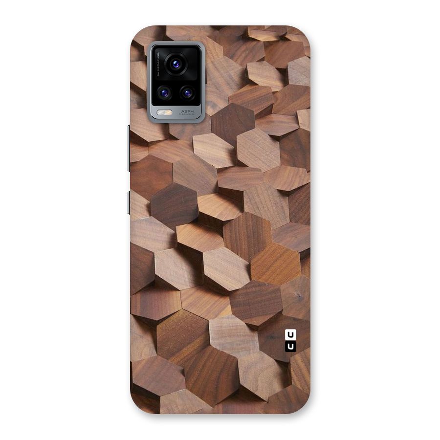 Uplifted Wood Hexagons Back Case for Vivo V20