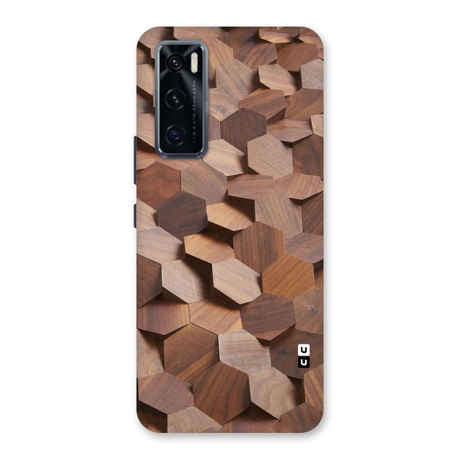 Uplifted Wood Hexagons Back Case for Vivo V20 SE