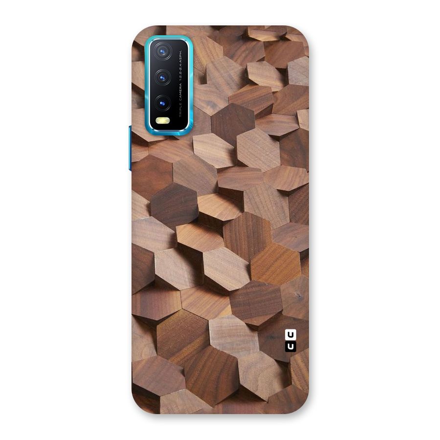 Uplifted Wood Hexagons Back Case for Vivo Y20