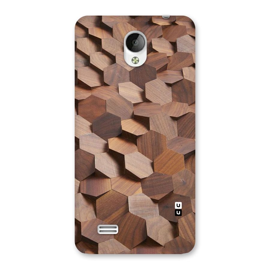 Uplifted Wood Hexagons Back Case for Vivo Y21