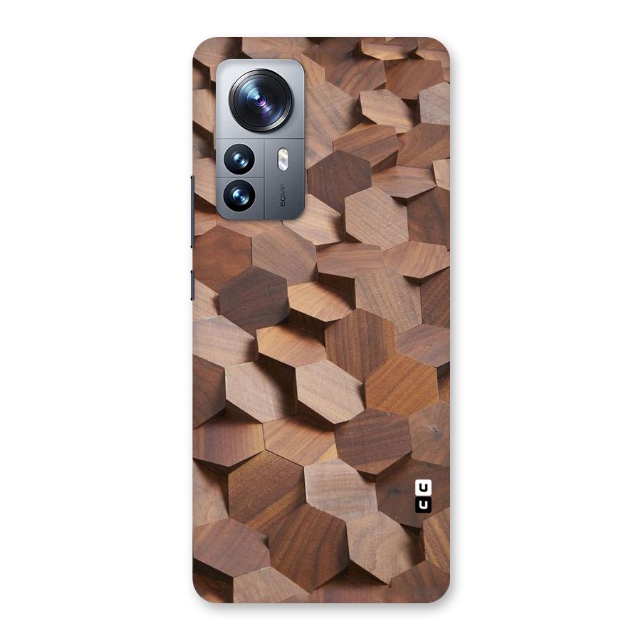 Uplifted Wood Hexagons Back Case for Xiaomi 12 Pro