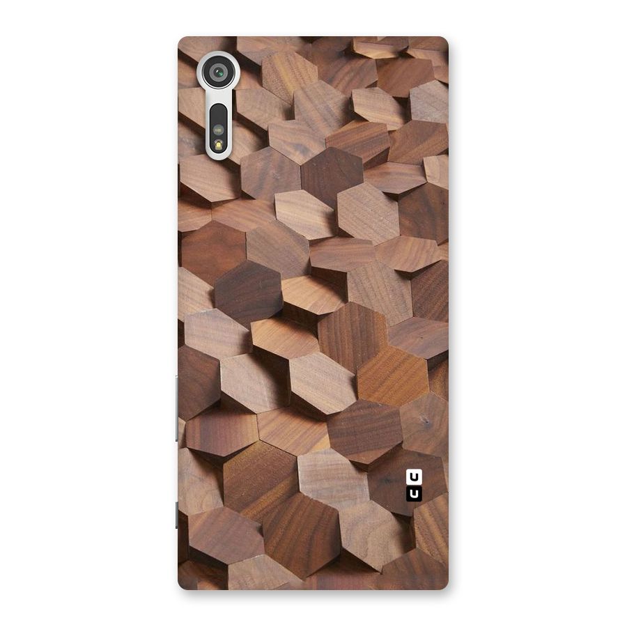 Uplifted Wood Hexagons Back Case for Xperia XZ
