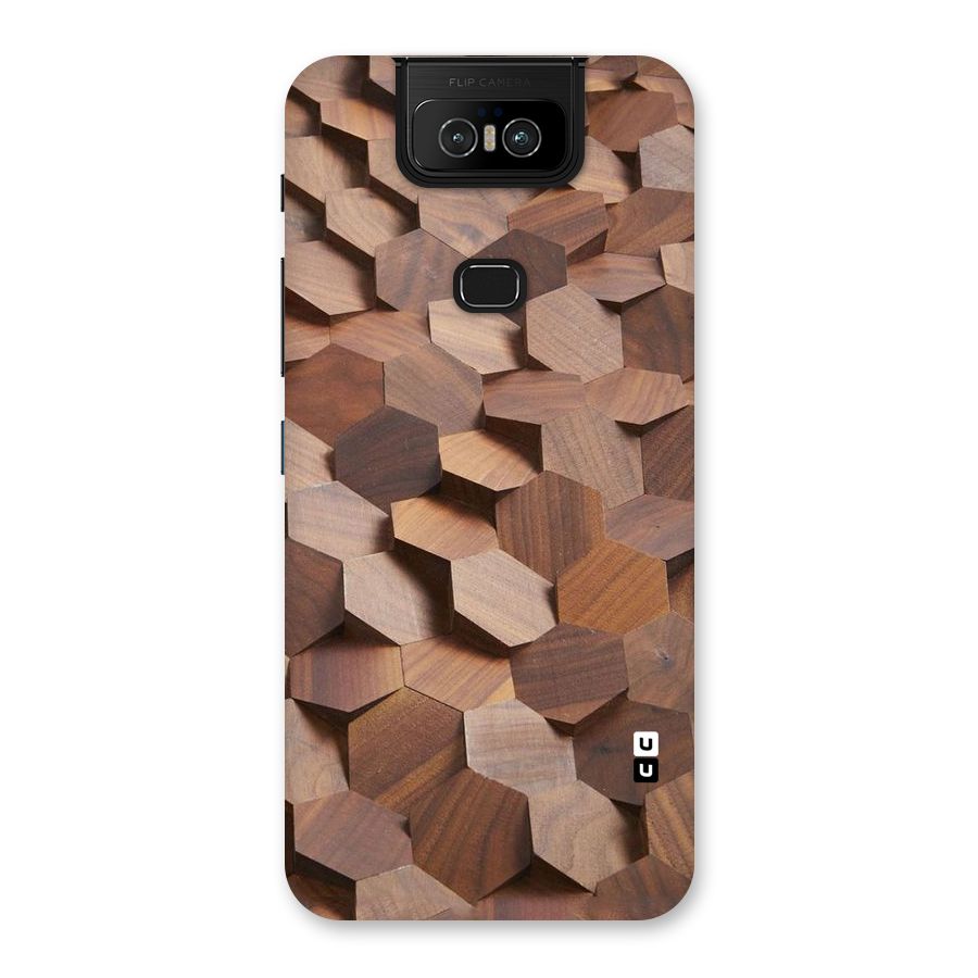 Uplifted Wood Hexagons Back Case for Zenfone 6z