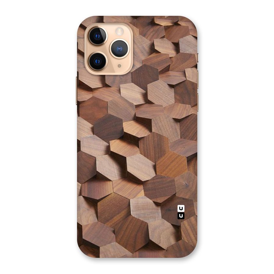 Uplifted Wood Hexagons Back Case for iPhone 11 Pro