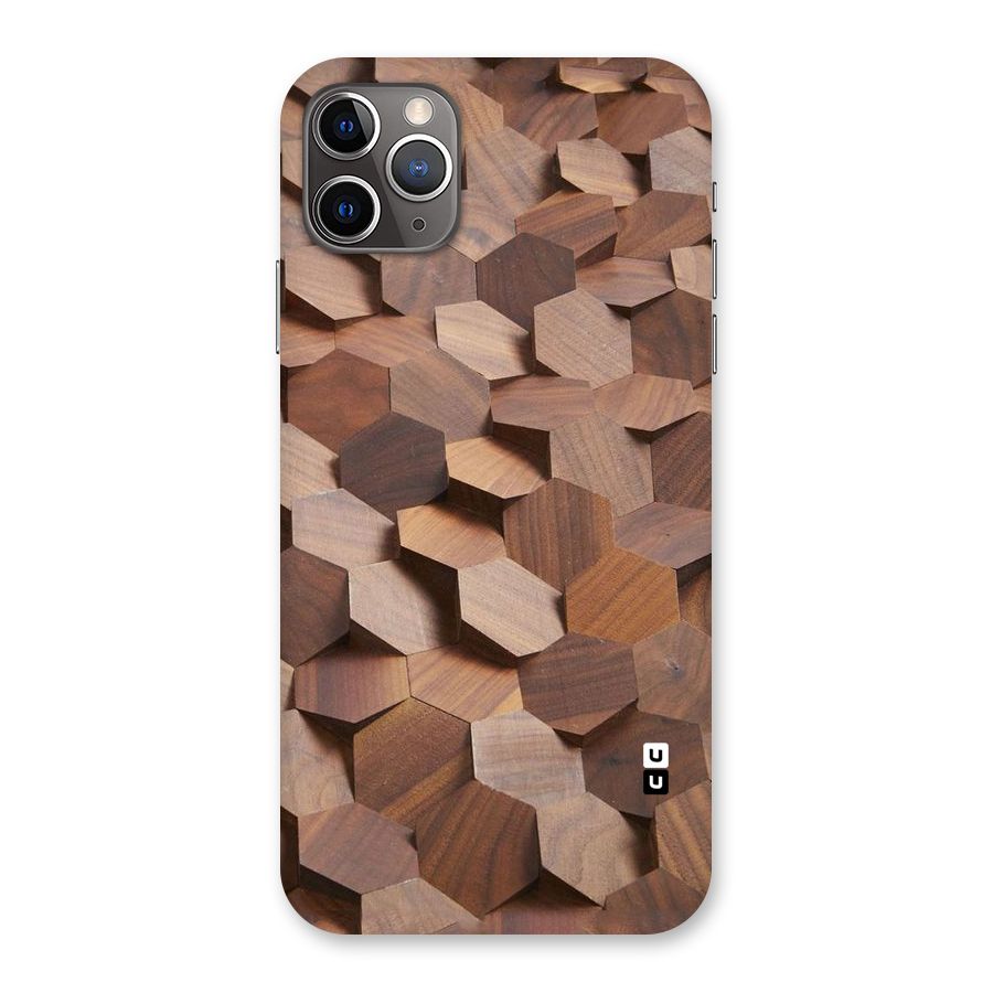 Uplifted Wood Hexagons Back Case for iPhone 11 Pro Max