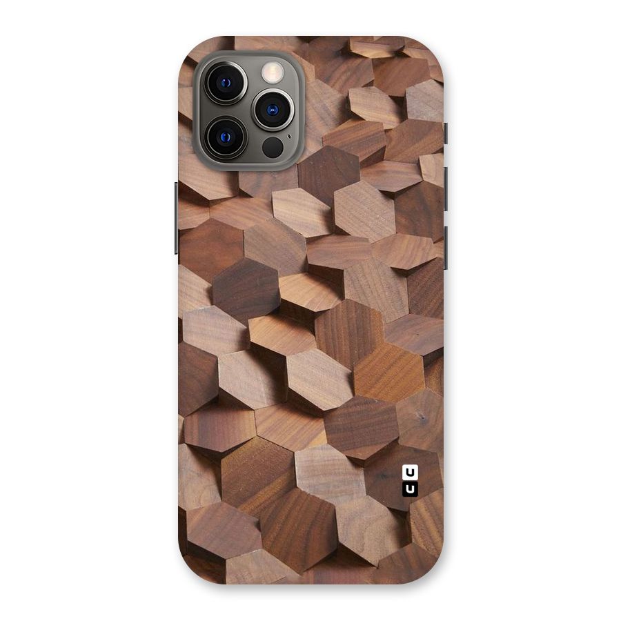 Uplifted Wood Hexagons Back Case for iPhone 12 Pro