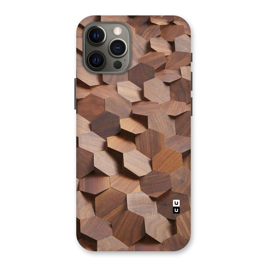 Uplifted Wood Hexagons Back Case for iPhone 12 Pro Max