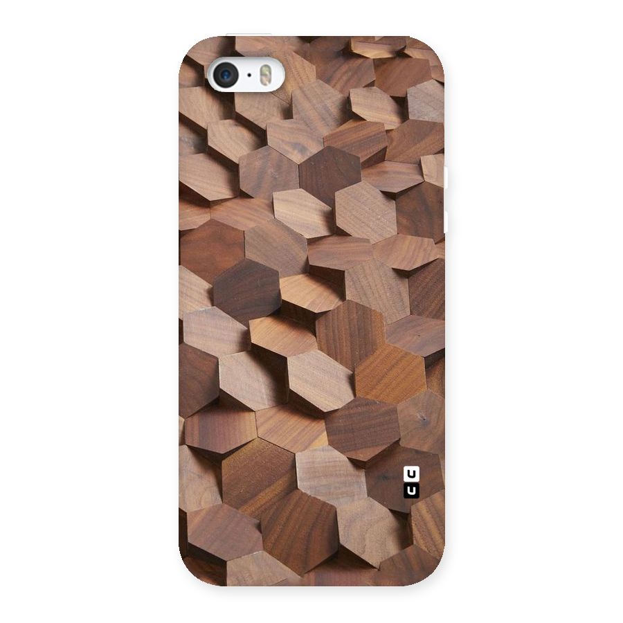Uplifted Wood Hexagons Back Case for iPhone SE