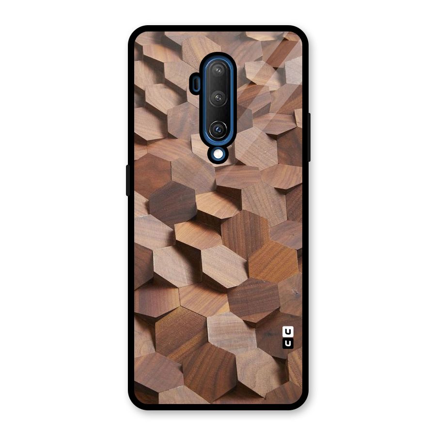 Uplifted Wood Hexagons Glass Back Case for OnePlus 7T Pro