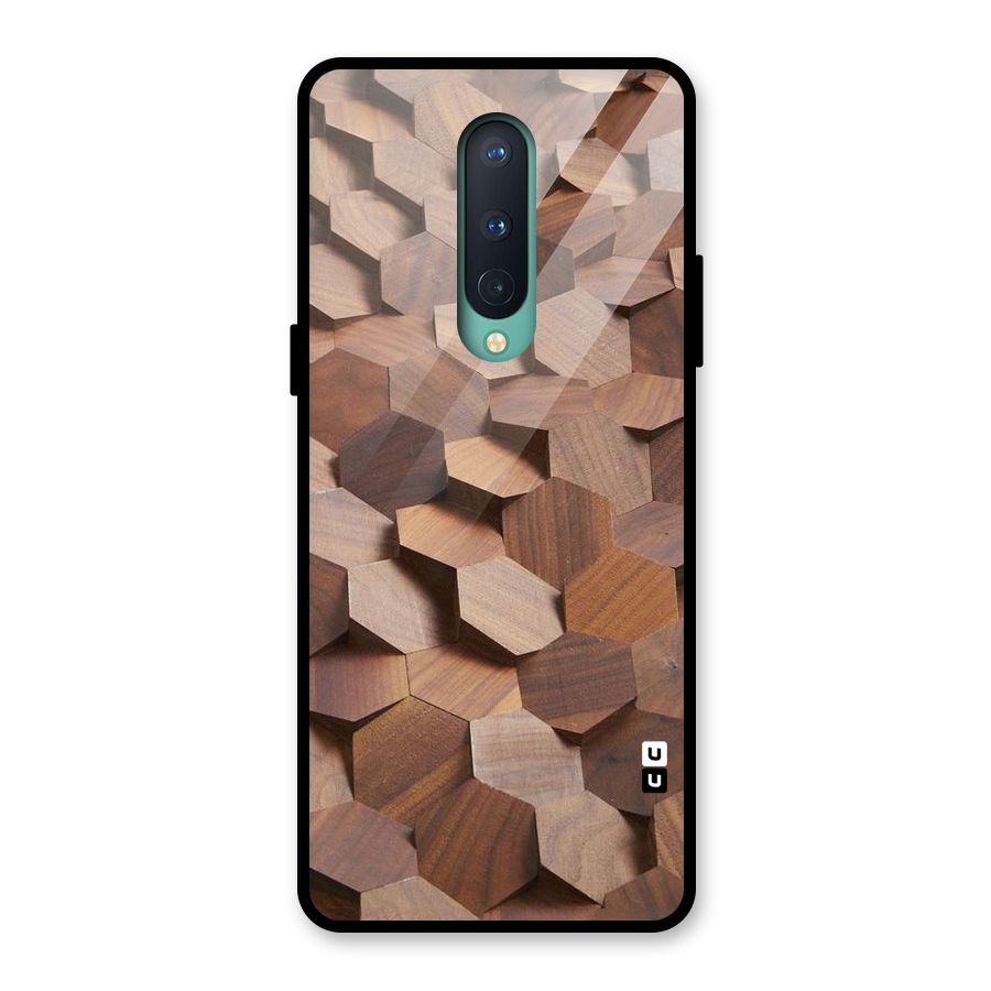 Uplifted Wood Hexagons Glass Back Case for OnePlus 8
