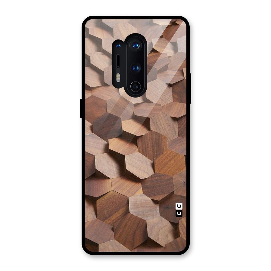 Uplifted Wood Hexagons Glass Back Case for OnePlus 8 Pro