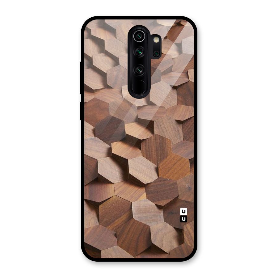 Uplifted Wood Hexagons Glass Back Case for Redmi Note 8 Pro