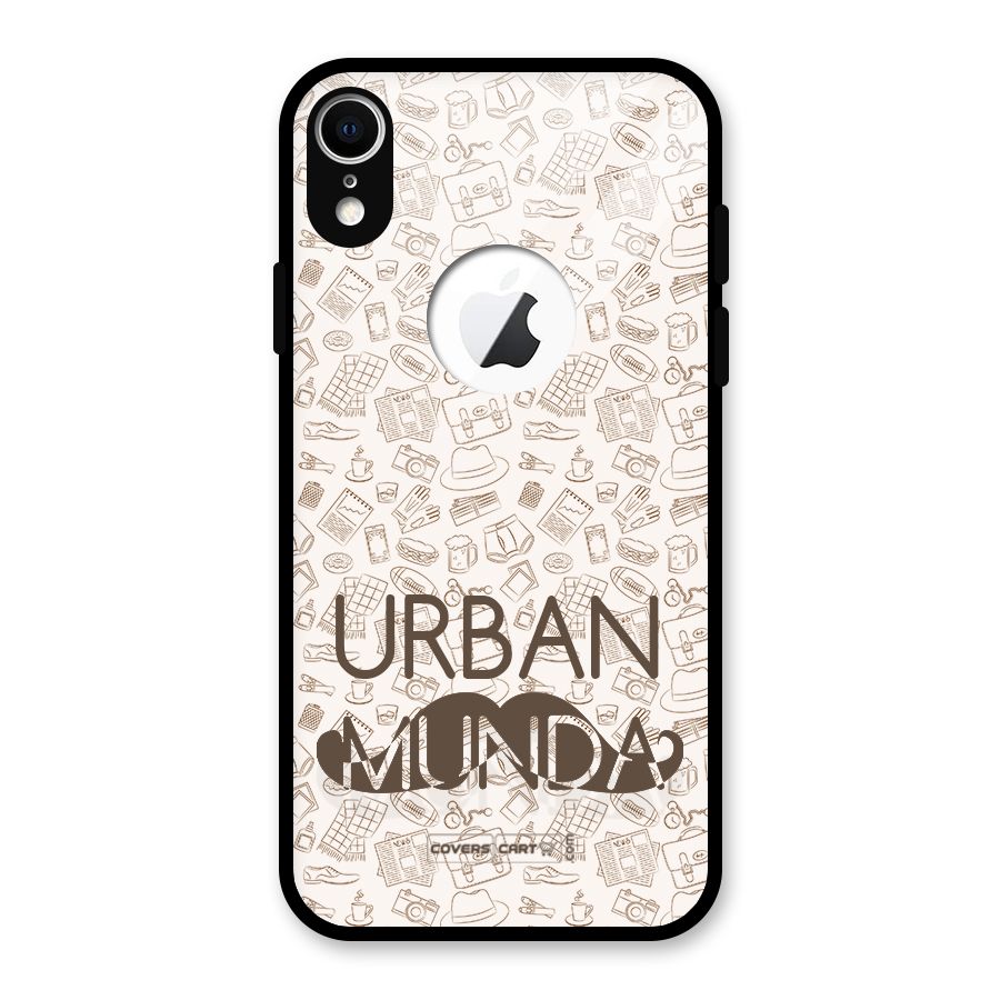 Urban Munda Glass Back Case for iPhone XR Logo Cut