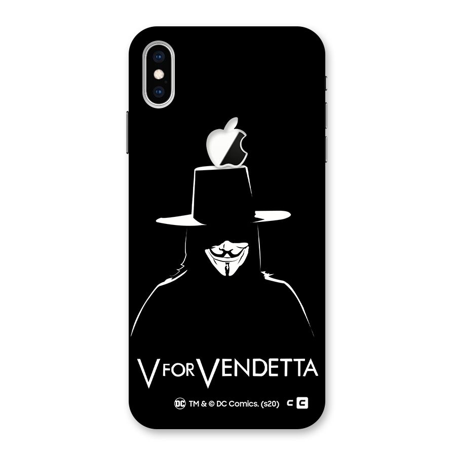 V for Vendetta Minimal Back Case for iPhone XS Max Apple Cut