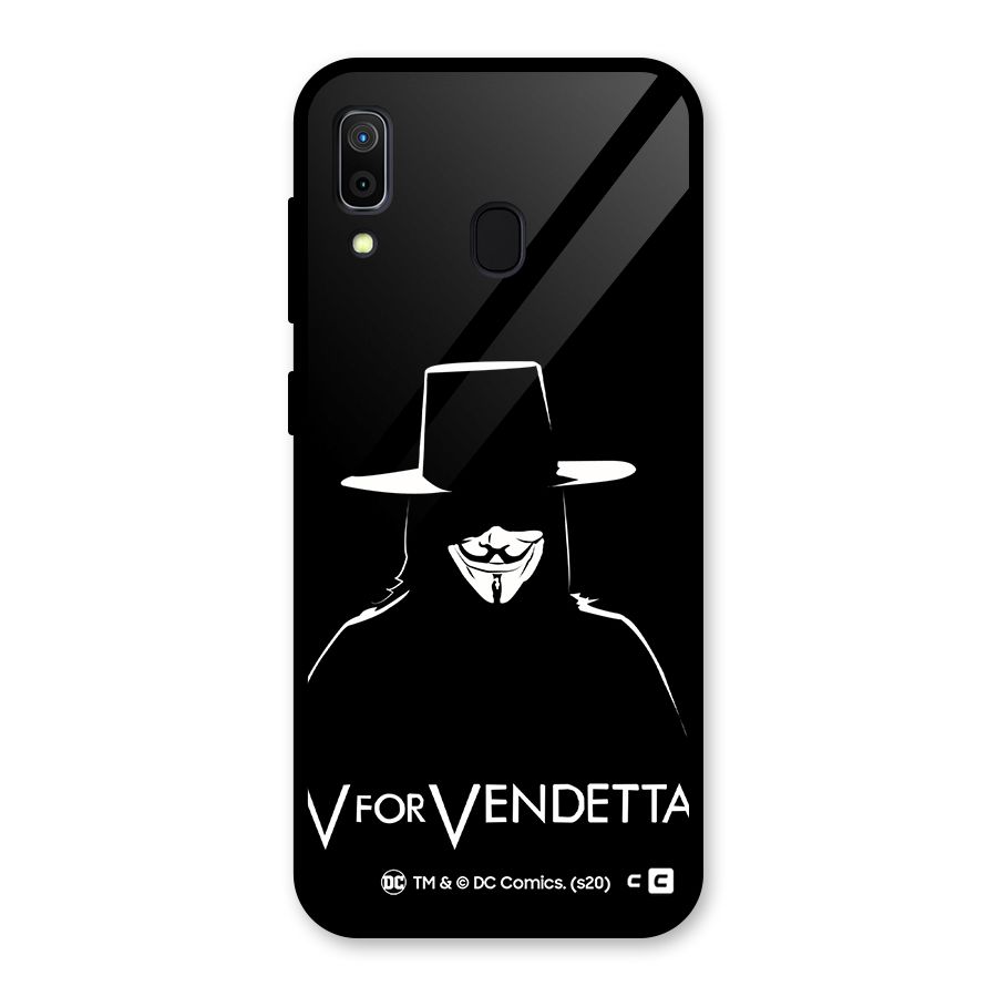 V for Vendetta Minimal Glass Back Case for Galaxy A30