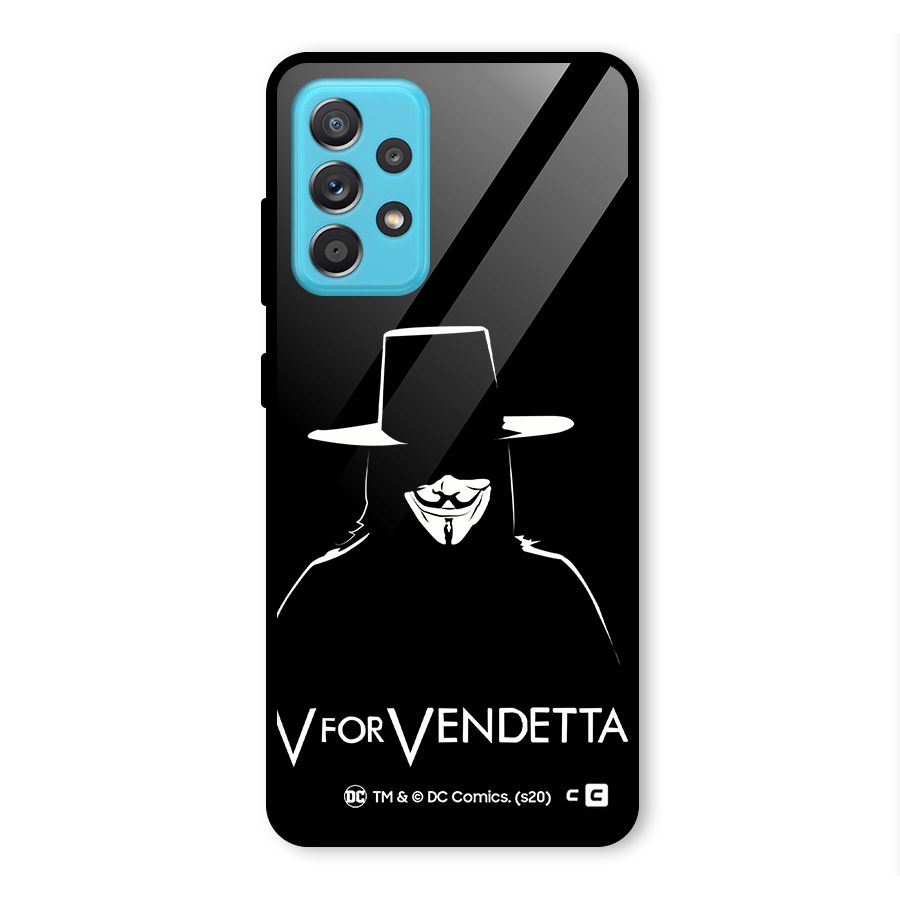 V for Vendetta Minimal Glass Back Case for Galaxy A52