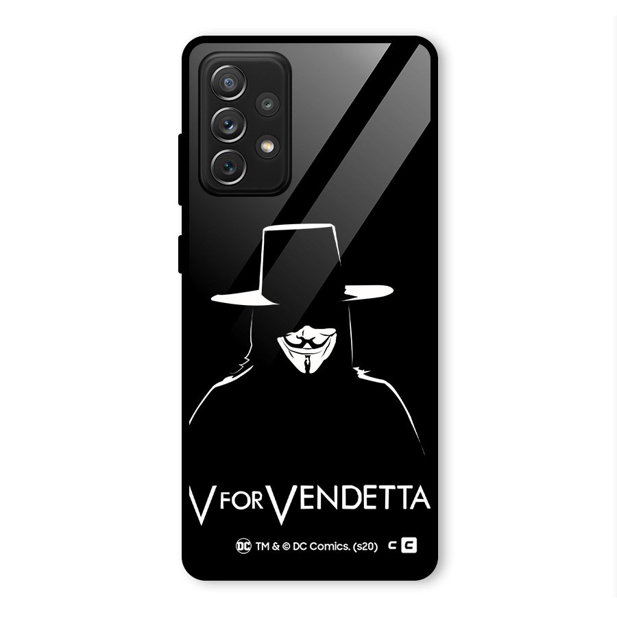 V for Vendetta Minimal Glass Back Case for Galaxy A72