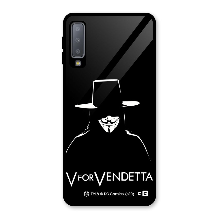 V for Vendetta Minimal Glass Back Case for Galaxy A7 (2018)